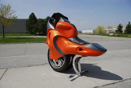 The Uno transforms from a unicycle to a motorcycle