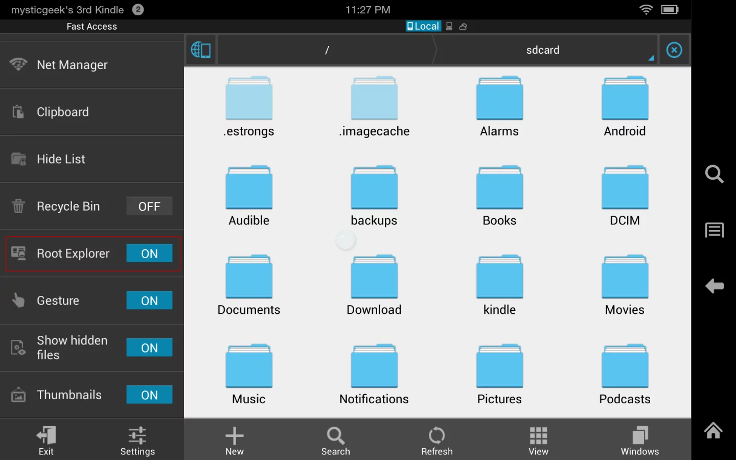 You'll be able to turn on Root Explorer in ES File Explorer after a successful root of the Fire HDX