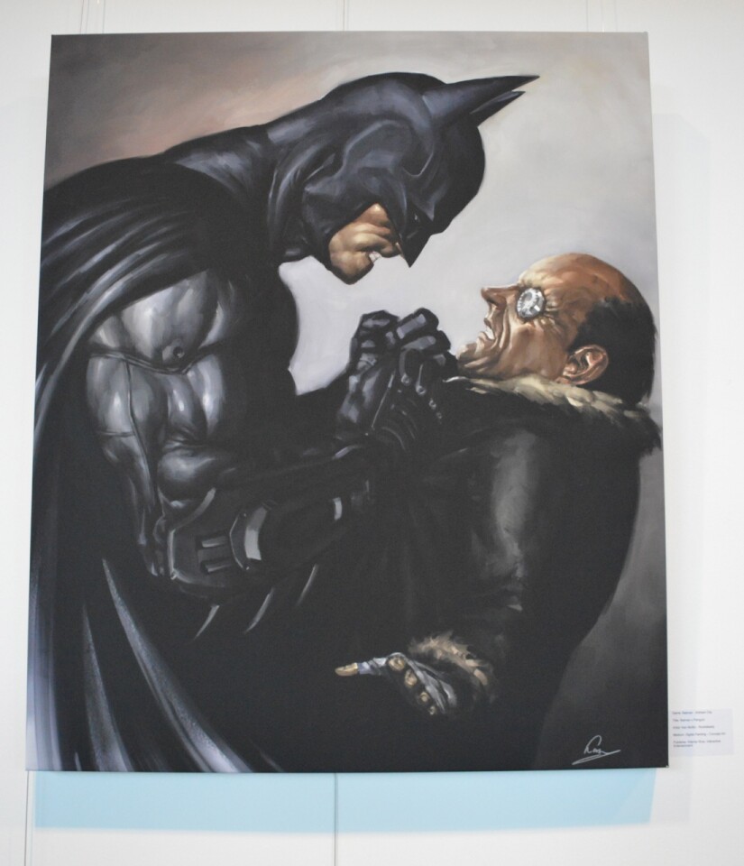 Batman v Penguin by Rocksteady's Kan Muftic, from Batman: Arkham City