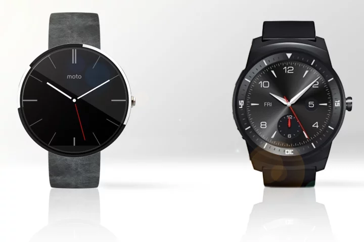 Gizmag compares the features and specs of the Moto 360 (l) and LG G Watch R smartwatches