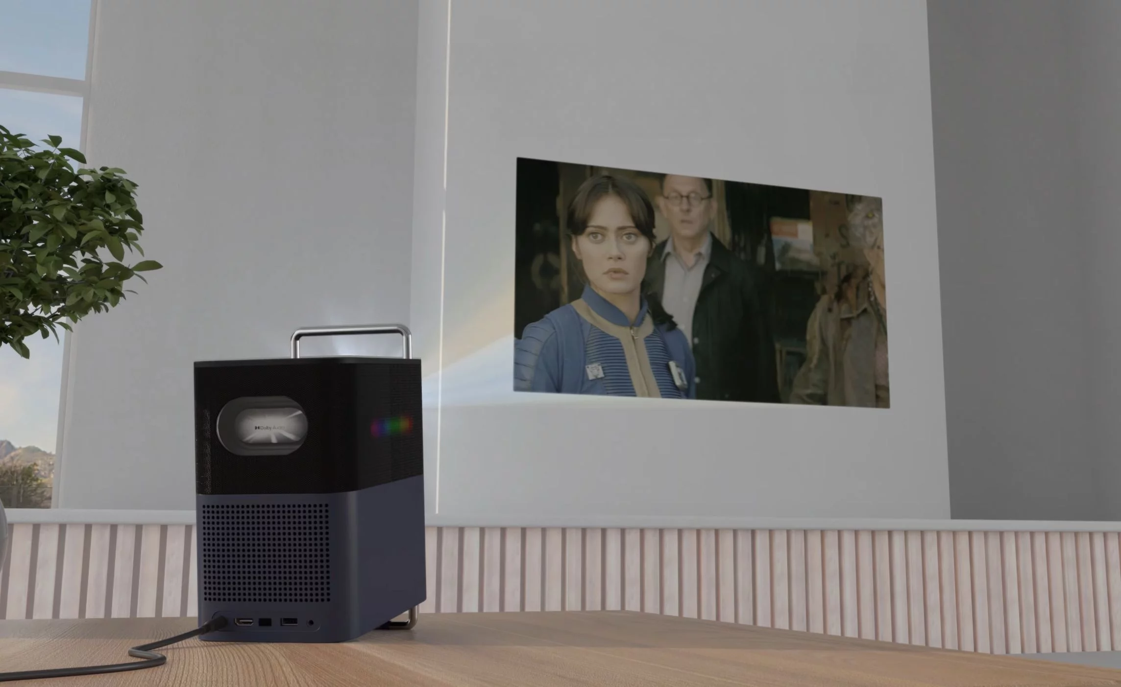 At only 360 ISO lumens, the Projector A1's LED light source may not be able to compete with ambient lighting