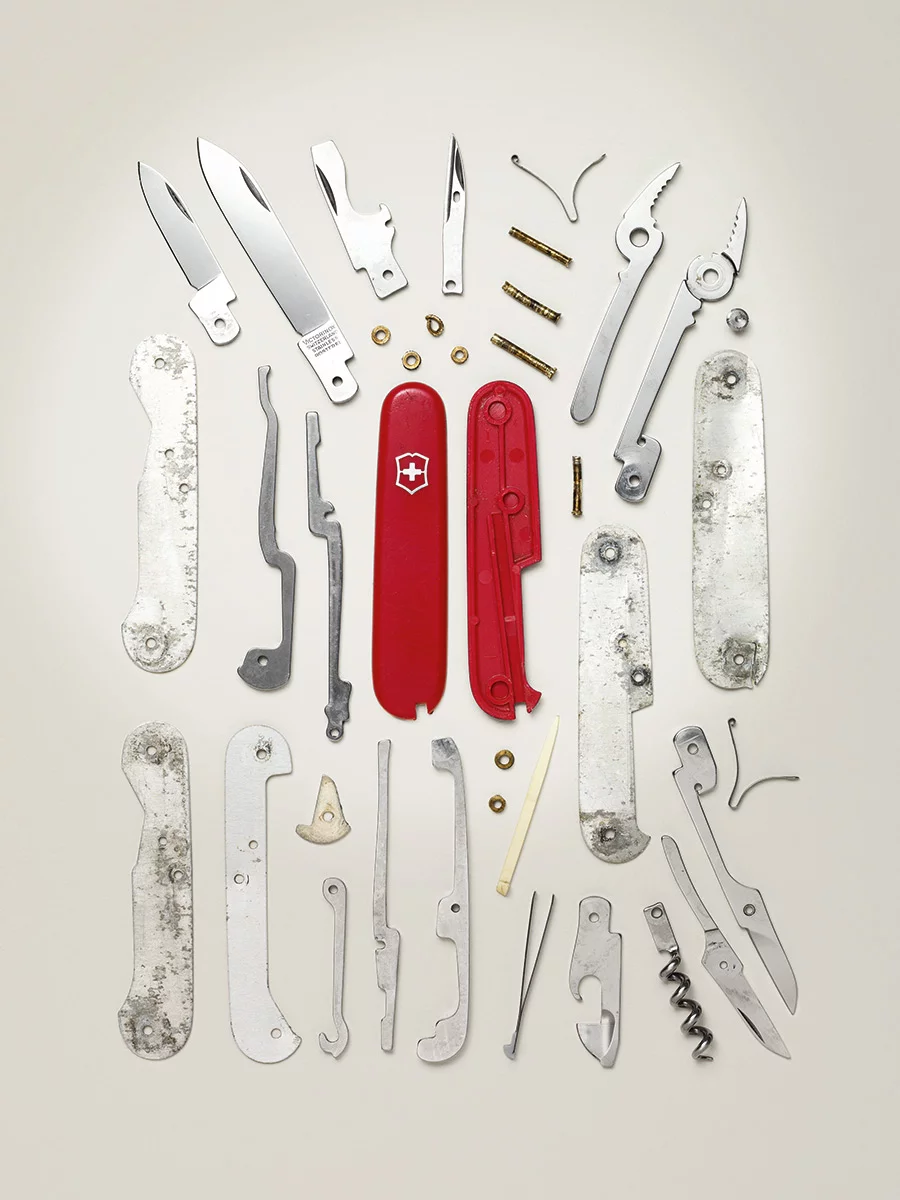 Dismantled Swiss army knife (Photo: Todd McLellan/Thames & Hudson)