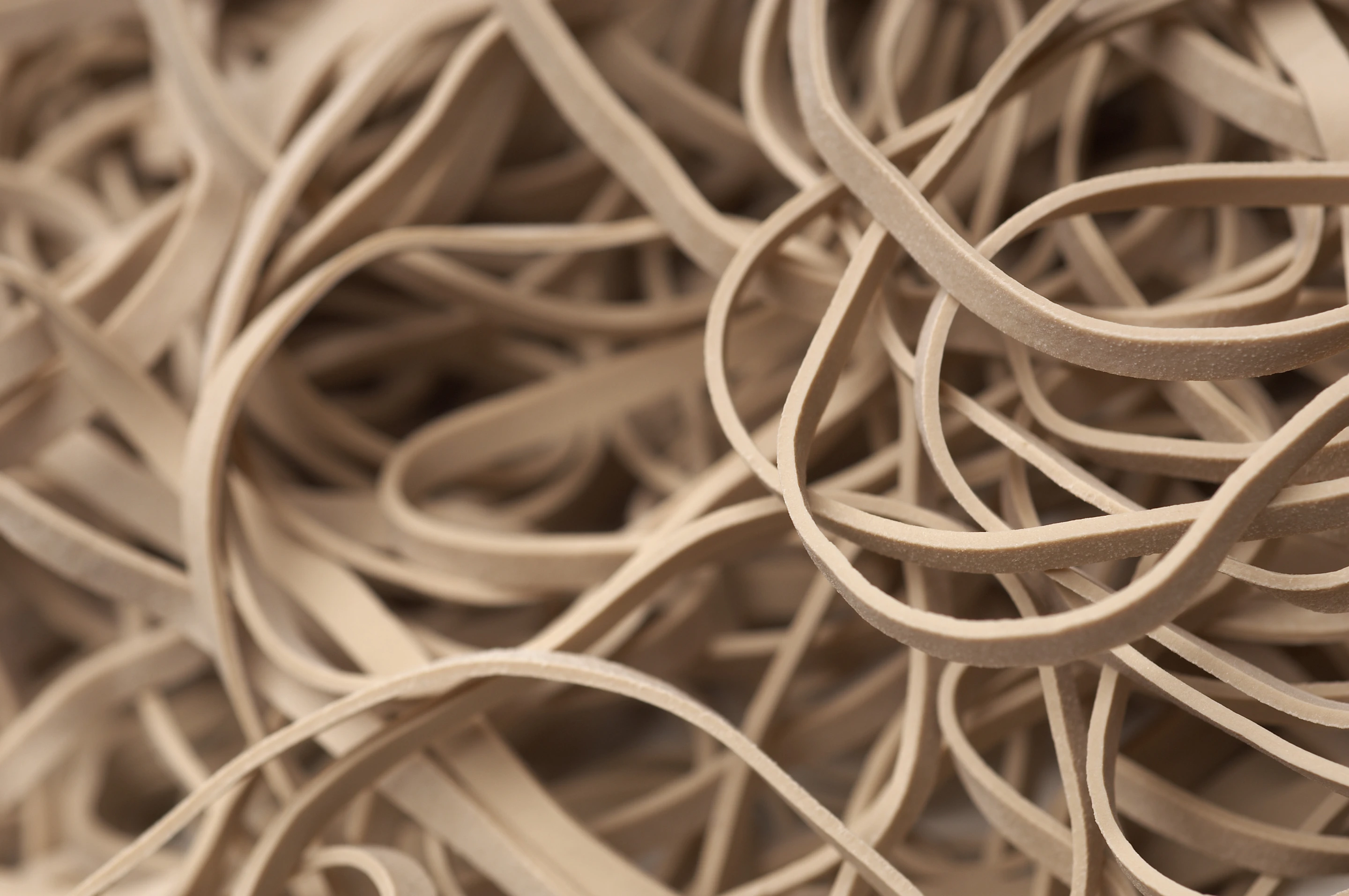 Store-bought rubber bands like these become electrically-conductive when infused with graphene (Photo: Shutterstock)
