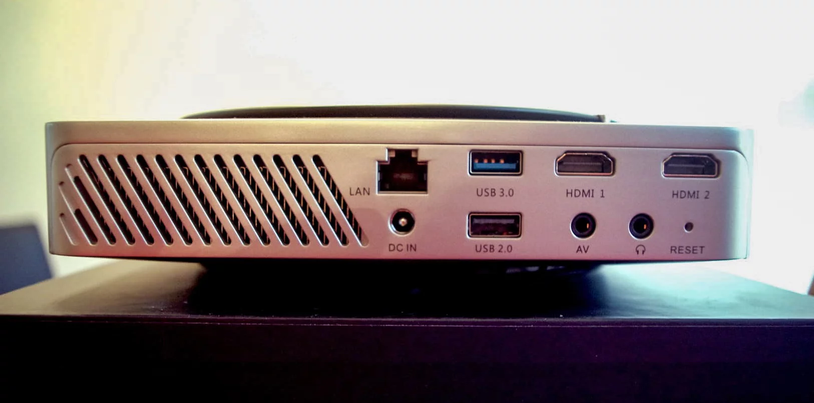 The back of the Z4 Aurora features two HDMI ports, a USB and USB 3 port, and an ethernet port