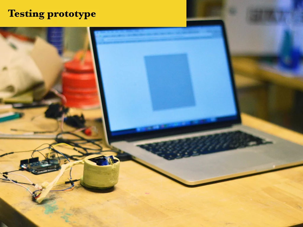 An early Grasp prototype being tested via laptop (Photo: Akarsh Sanghi)