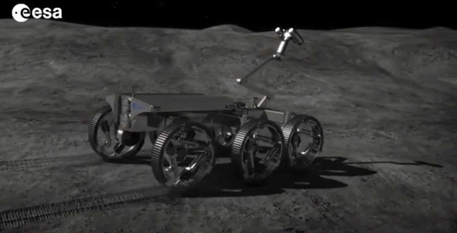 Concept rendering of a future lunar rover robot