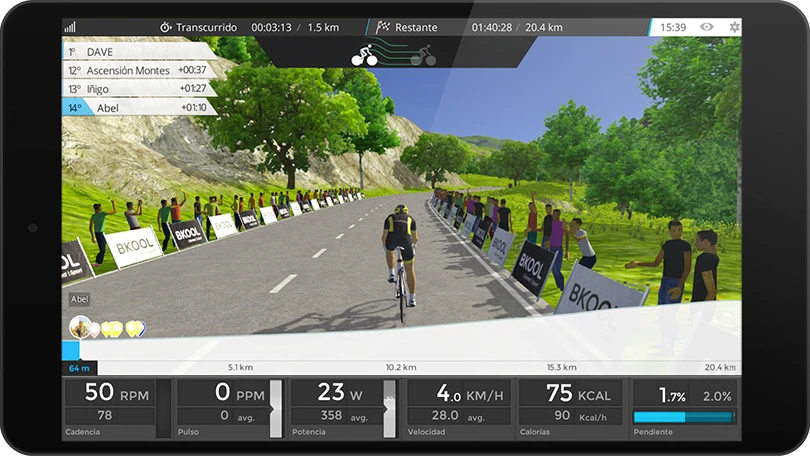 Bkool lets users create animated interactive first-person videos of any cycling route in the world