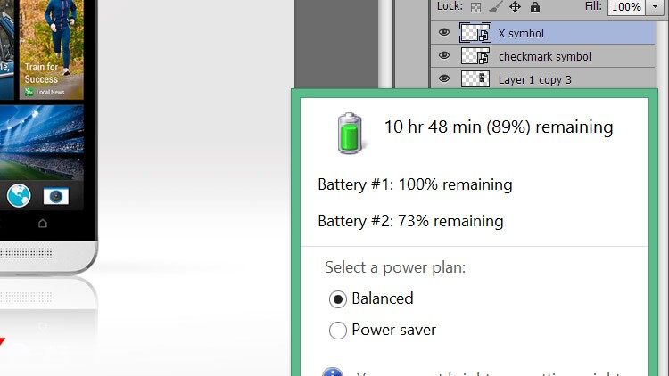 Windows registers the Power Cover as a second battery, which drains first