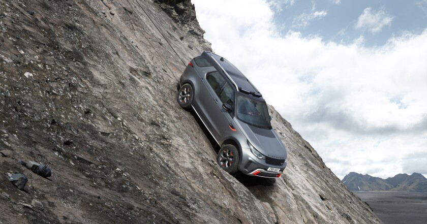 The Land Rover Discovery SVX includes an integrated winch in the rear bumper which allows extreme off-roading