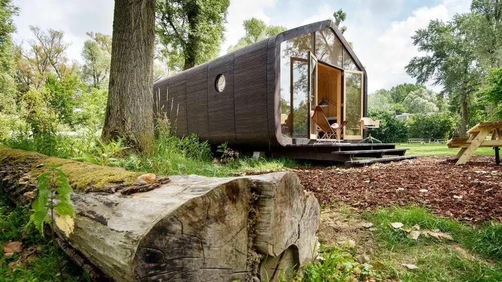 The Wikkelhouse takes only a day to assemble on-site