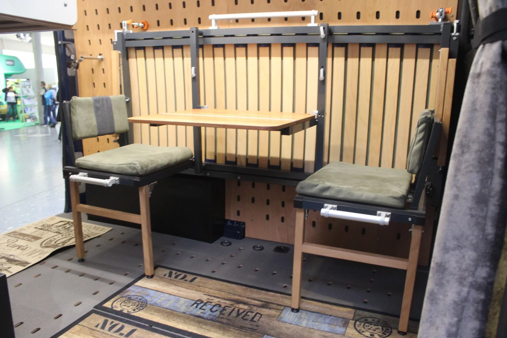 A look at the B&B module folded out to dining mode