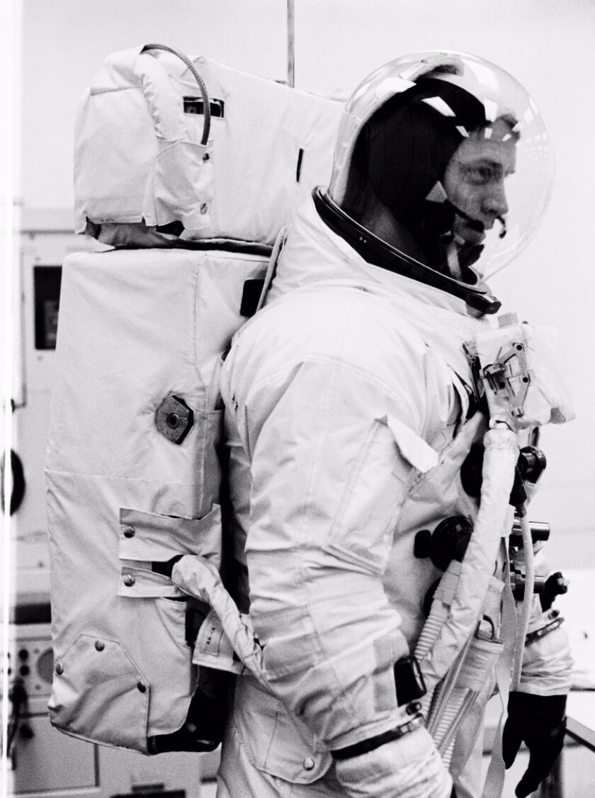 The Apollo spacesuit without visors