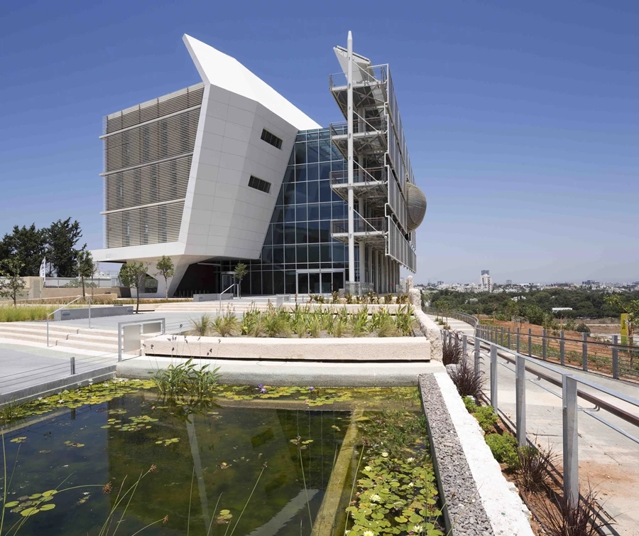 Grey water in the PSES building is recycled and reused (Photo: Shai Epstein)