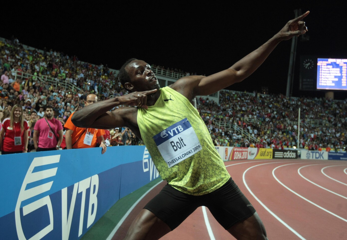 Bolt's celebratory "Lightning Bolt" stance(Photo: Shutterstock)