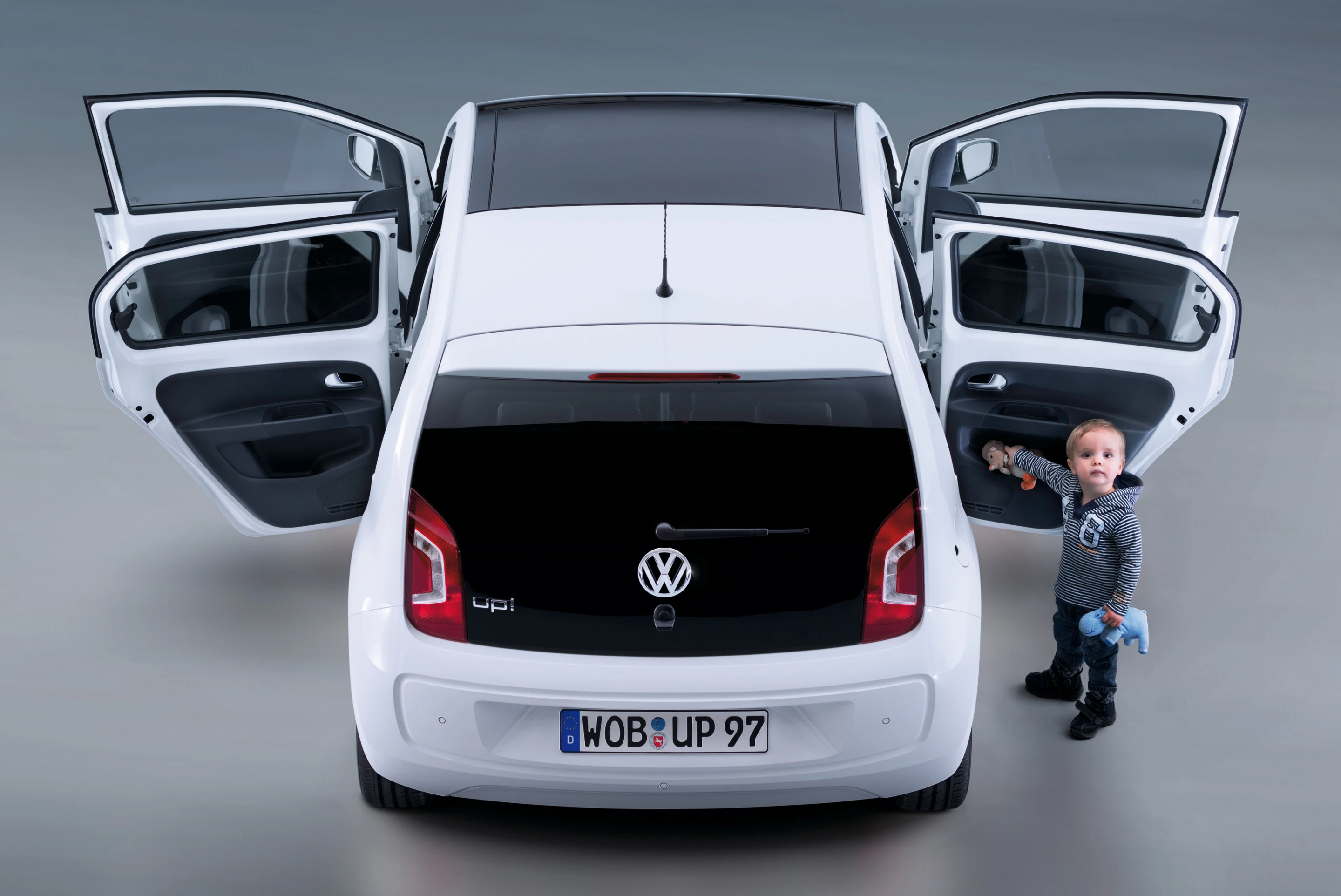 The new five-door up! from Volkswagen features a glass bootlid