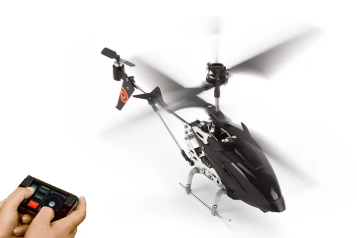 Griffin's HELO TC is controlled via an IOS device's touchscreen or accelerometer