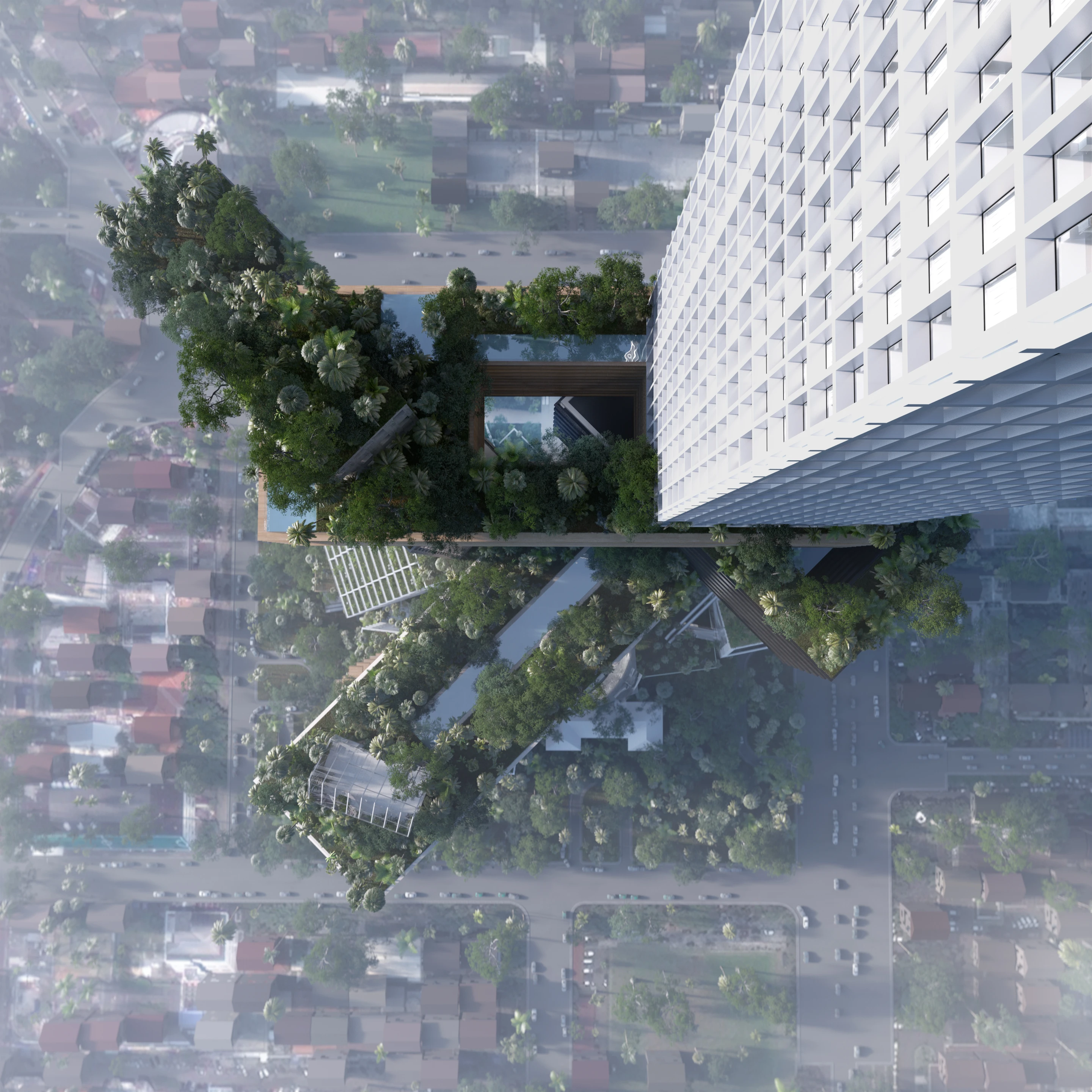 MVRDV's design for Peruri 88 is a re-imagining of the city of Jakarta, 400 meters tall (Image: MVRDV)