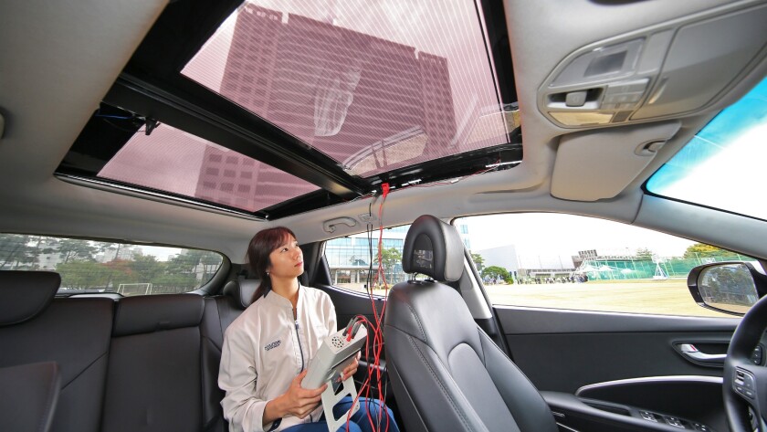 Perhaps the most interesting part of Hyundai's plan is the second stage, which will put semi-transparent solar panels on ICE-powered vehicle sunroofs