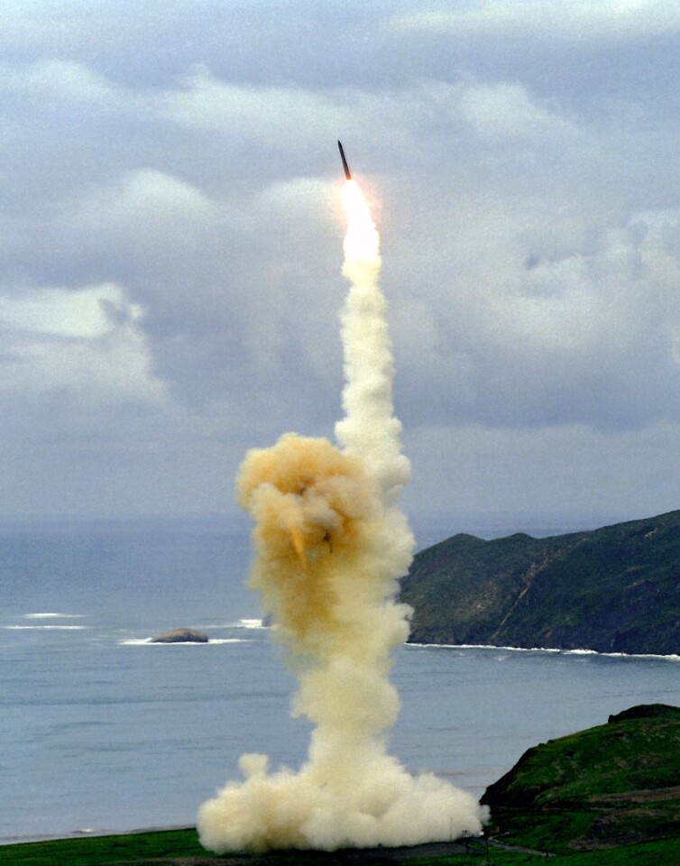 Test launch of a Minuteman III missile