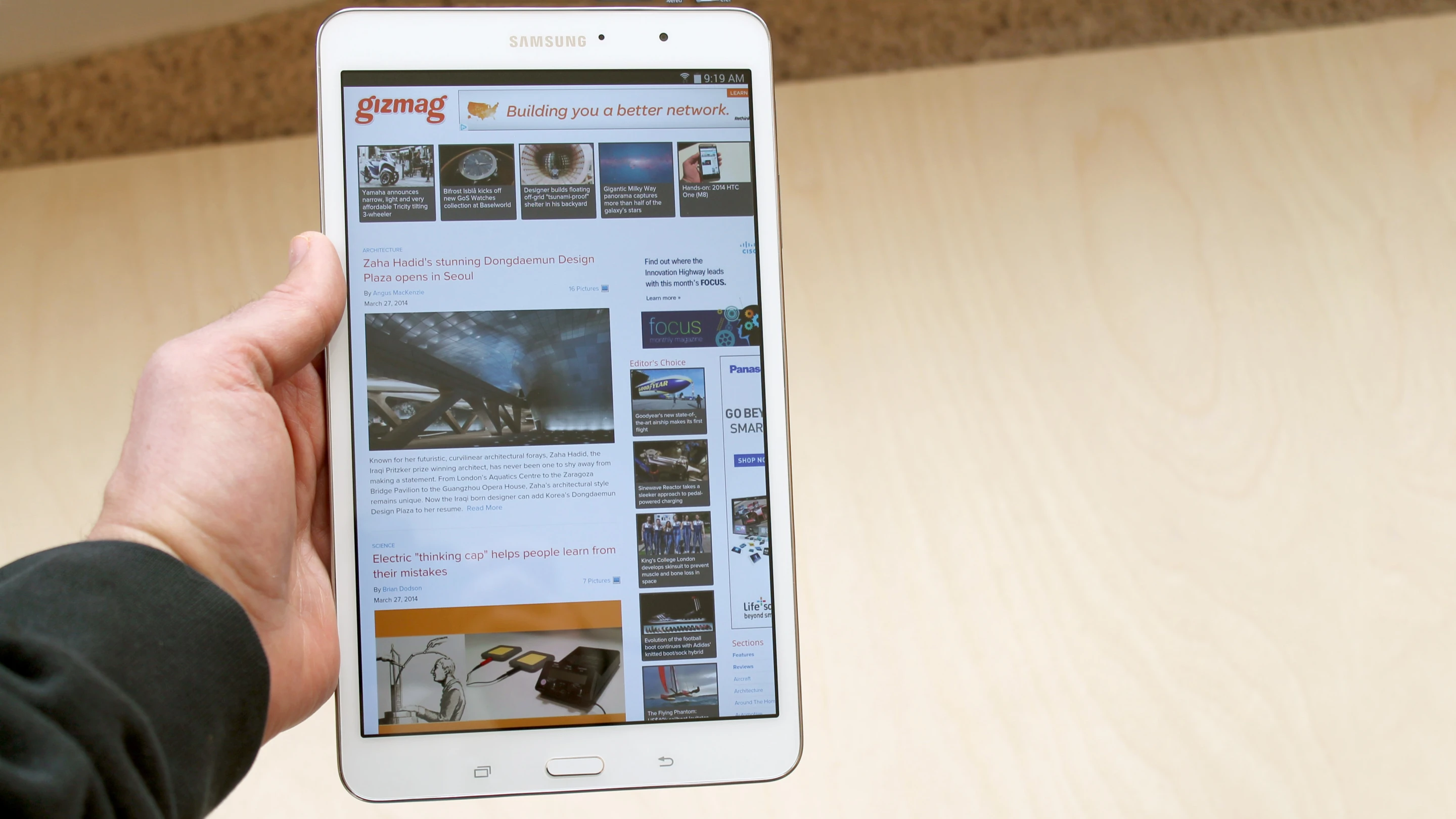 The Tab Pro 8.4 feels extremely light in hand