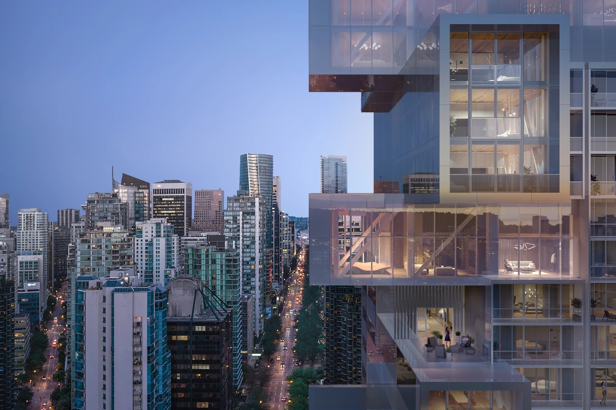 Fifteen Fifteen's unusual form creates space for some large balcony areas