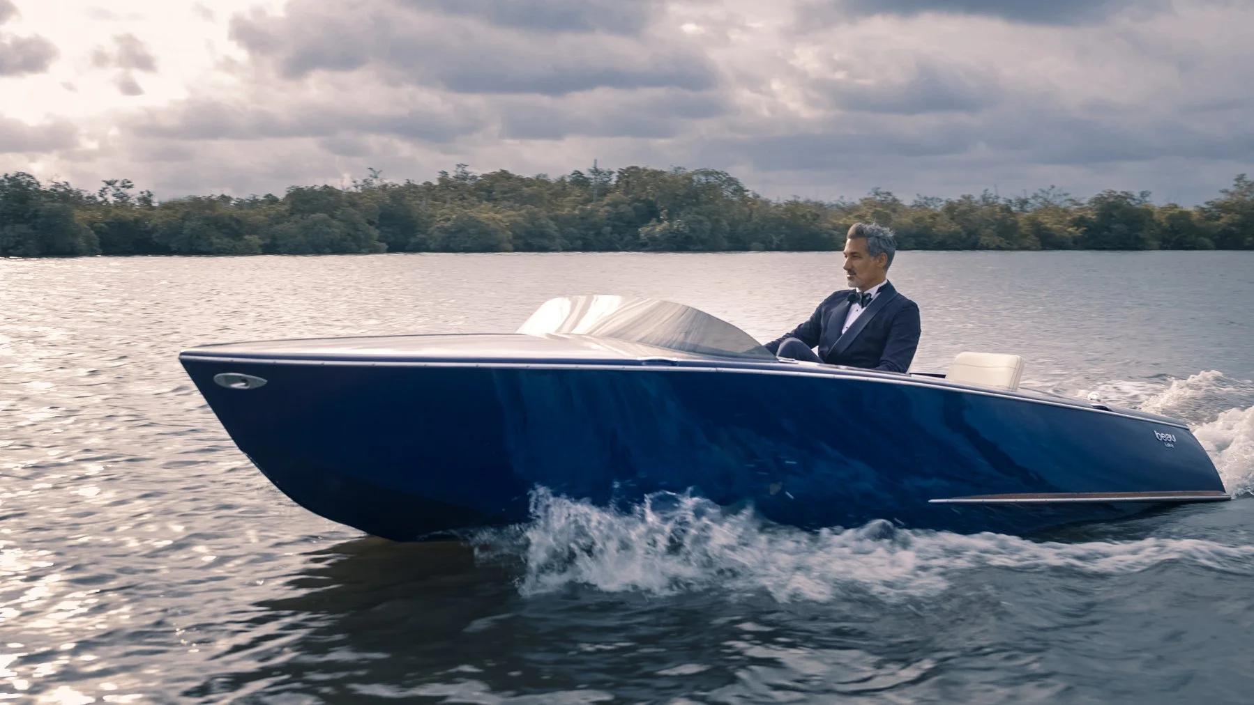 The Tahoe features a navy exterior