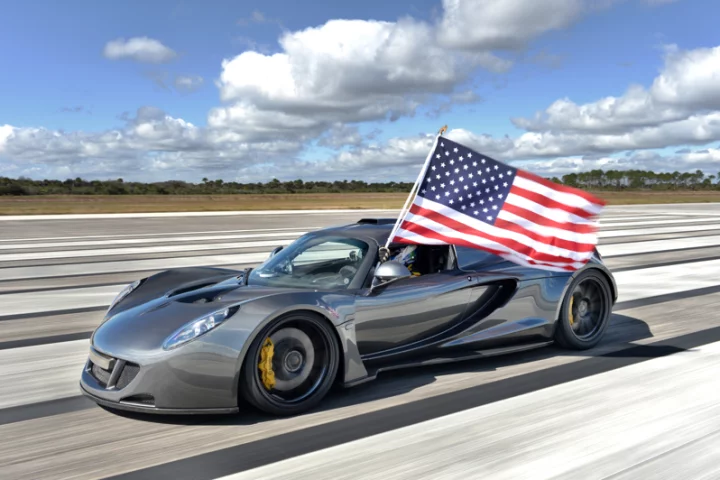 The Hennessey Venom GT hit 270.49 mph on February 14, 2014