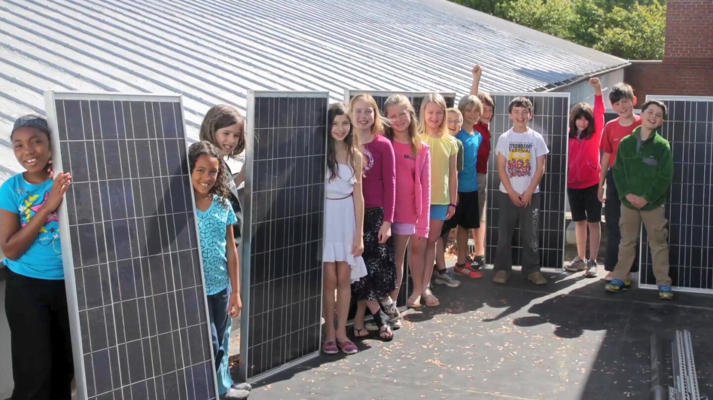 The classroom has been running on solar and wind power since the beginning of June 2013