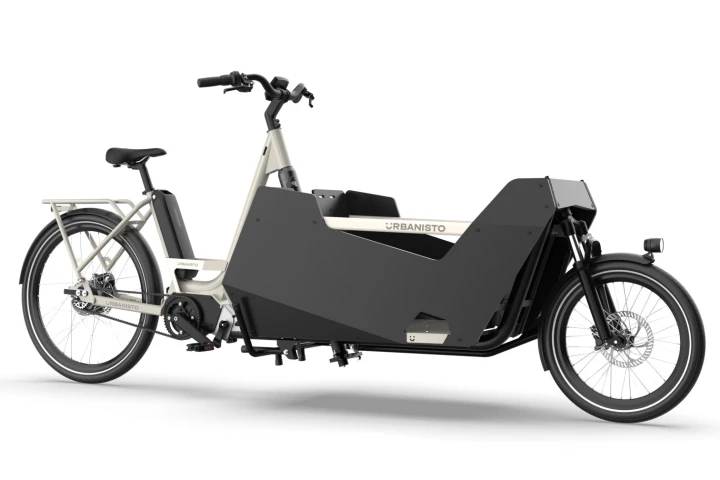 The Urbanisto in its child-carrying cargo ebike configuration