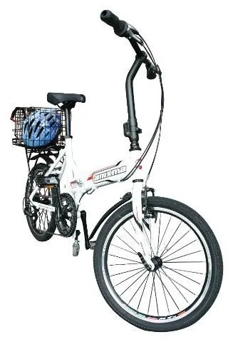 The Simple One bicycle folds up to double as a shopping cart