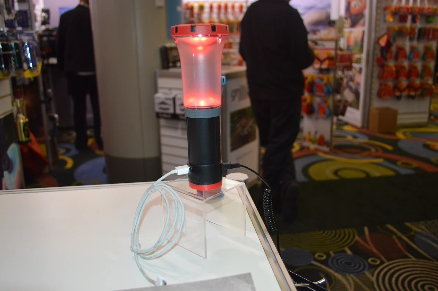 The Arka Lantern includes a USB charger