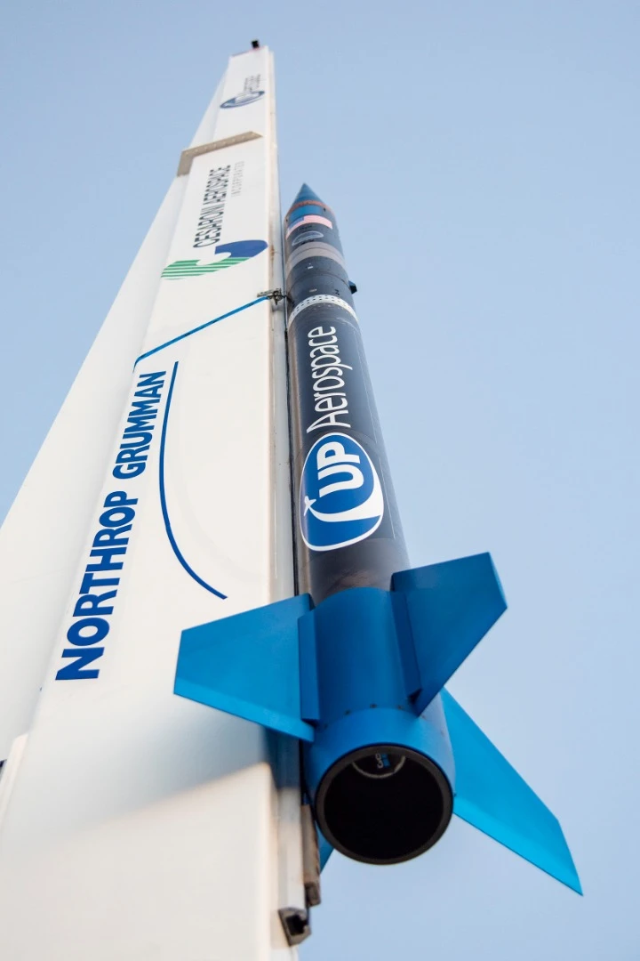 Test rocket awaiting launch