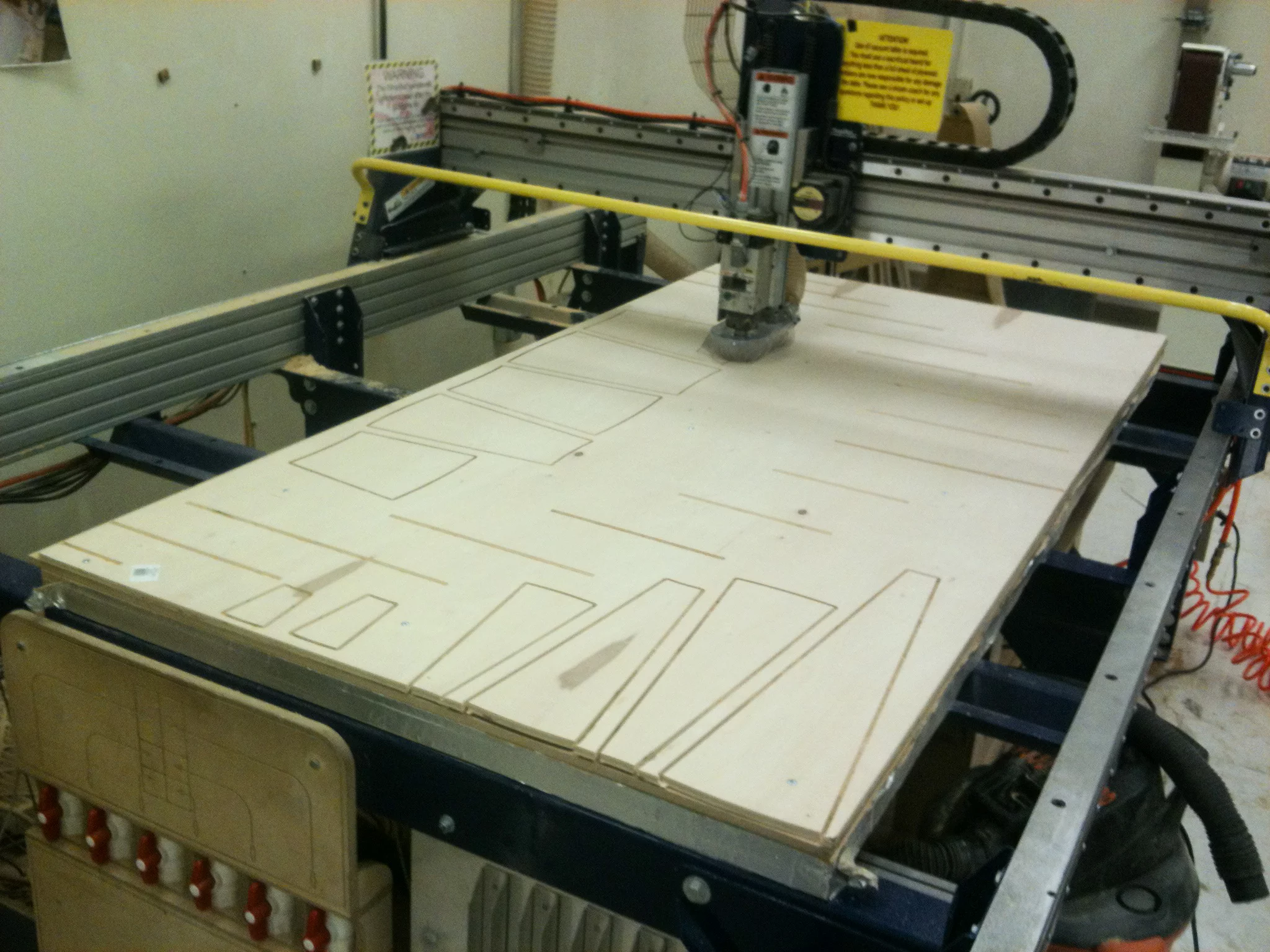 Designing the Tsunamiball plywood cutouts (Photo: Chris Robinson)
