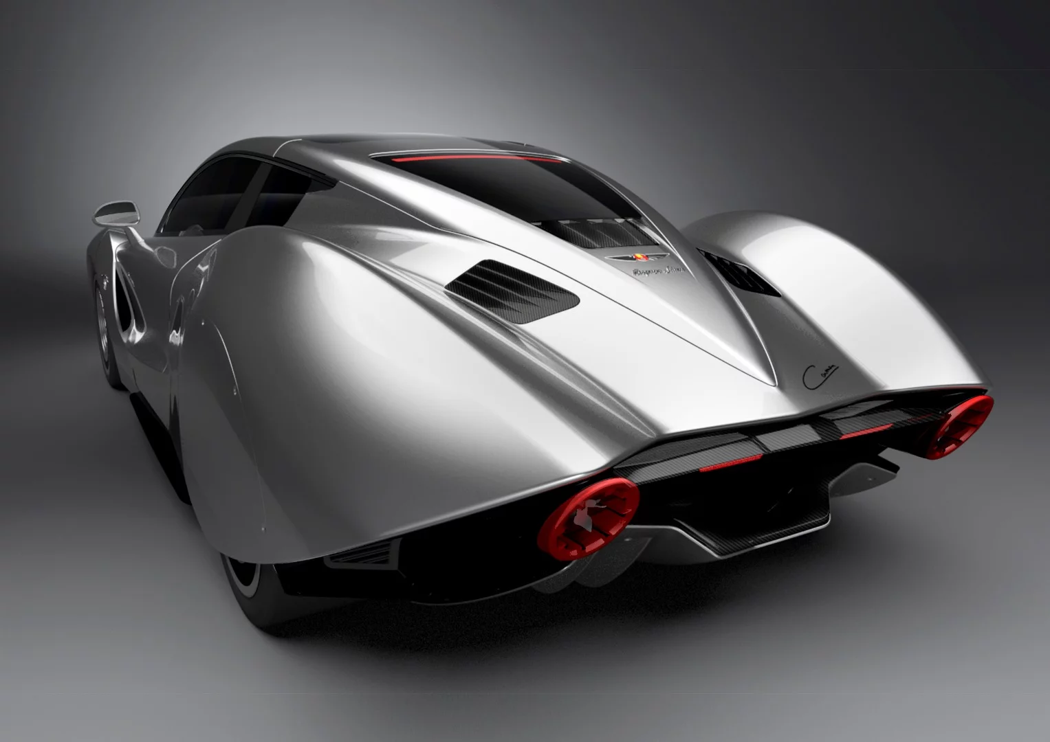 The roof slopes straight back into an abrupt halt