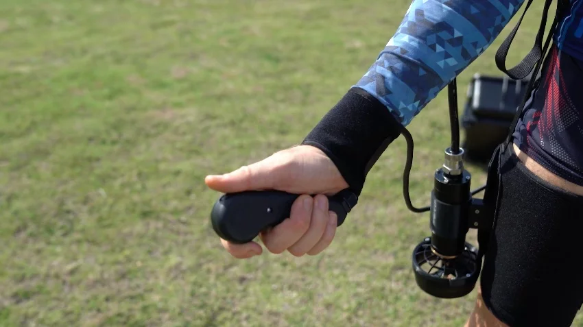 SubCruiser users control their speed via a wrist-mounted unit