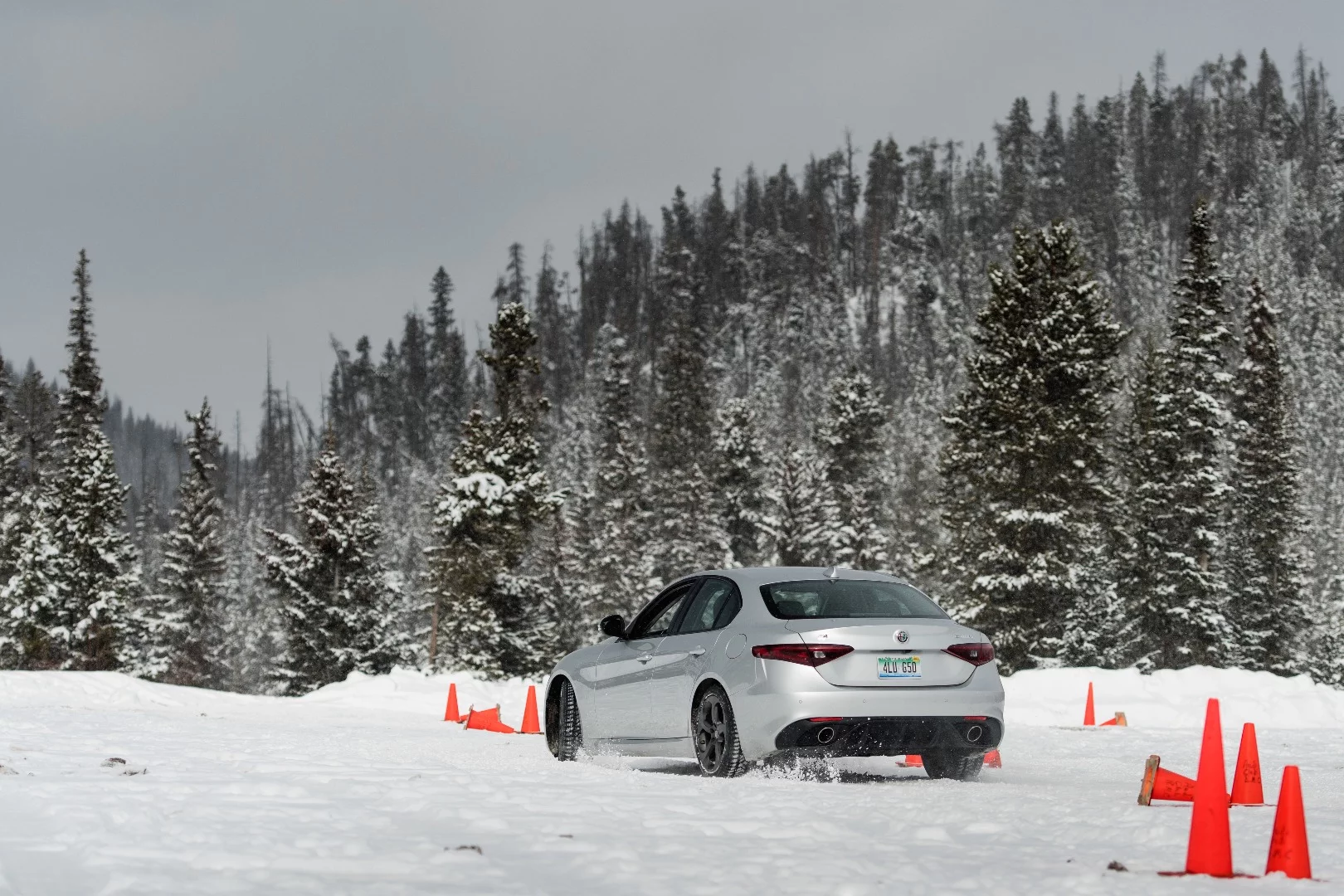 Without the safety controls on, the Alfa Giulia will spin, slide, and otherwise perform wonderfully as a fun machine