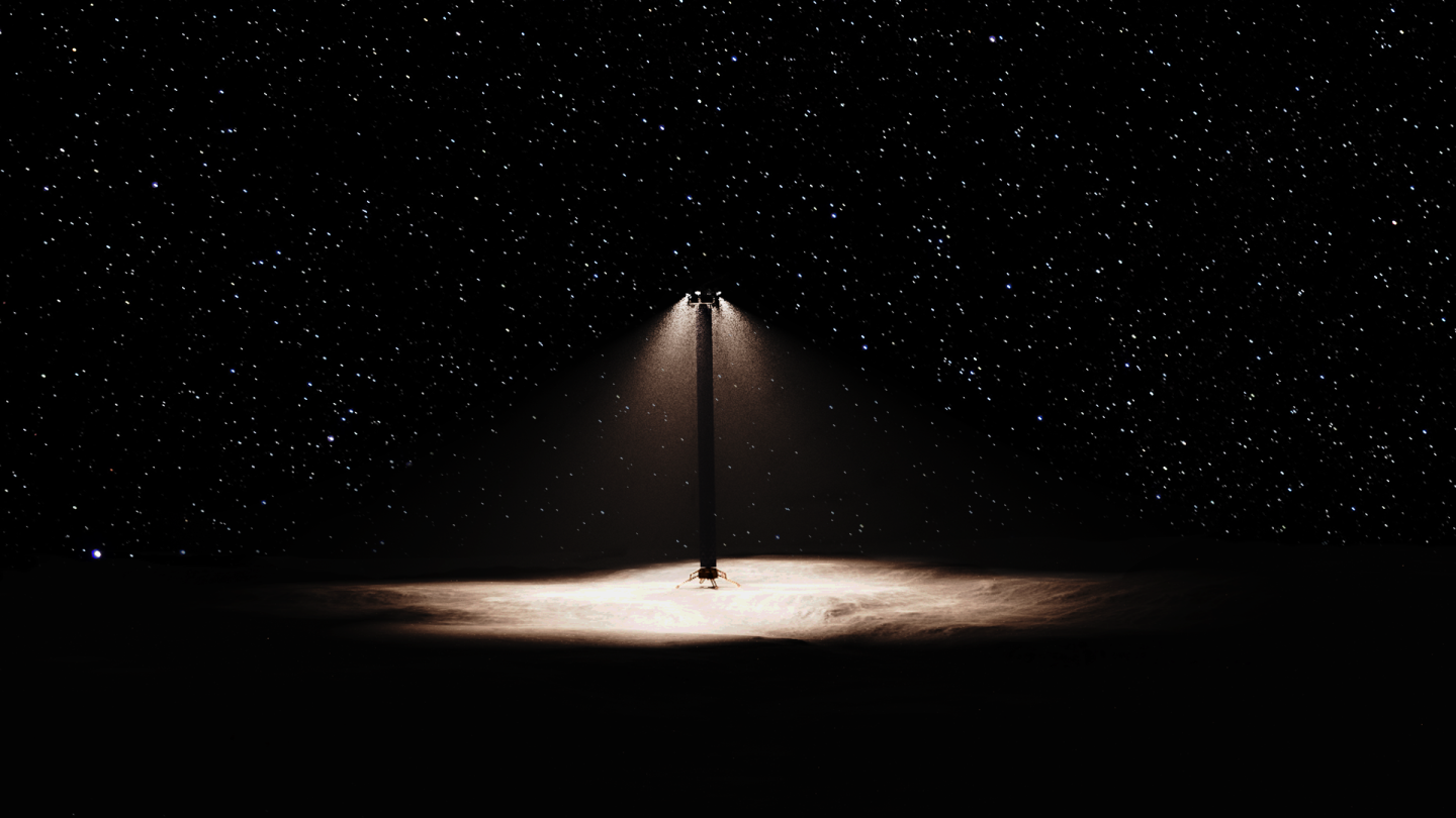 Lights on gimbals on the outside of the LUNARSABER poles could act like giant streetlights for those long lunar nights
