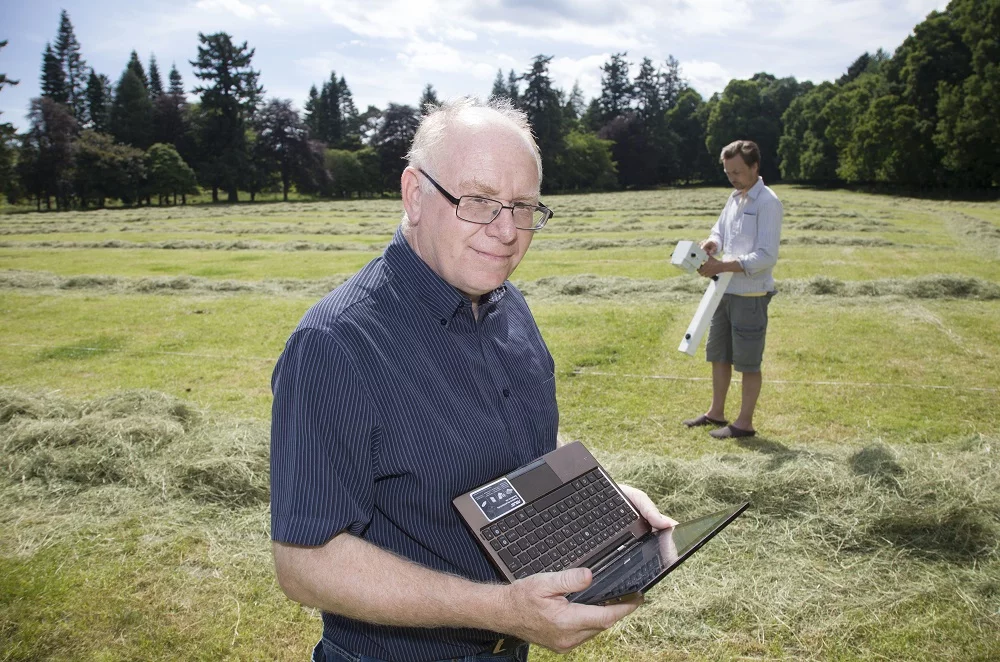 Professor Vince Gaffney standing in Warren Field, the site of the world's oldest known calendar