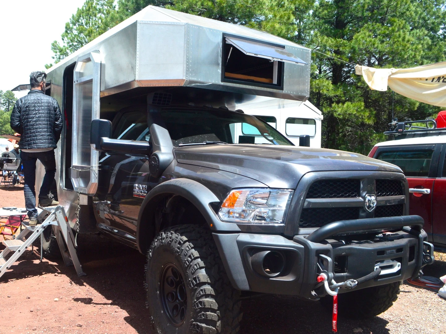 AeroContinental, one of the companies behind Go Fast Campers, shows one of its custom expedition vehicle builds at Overland Expo West 2017