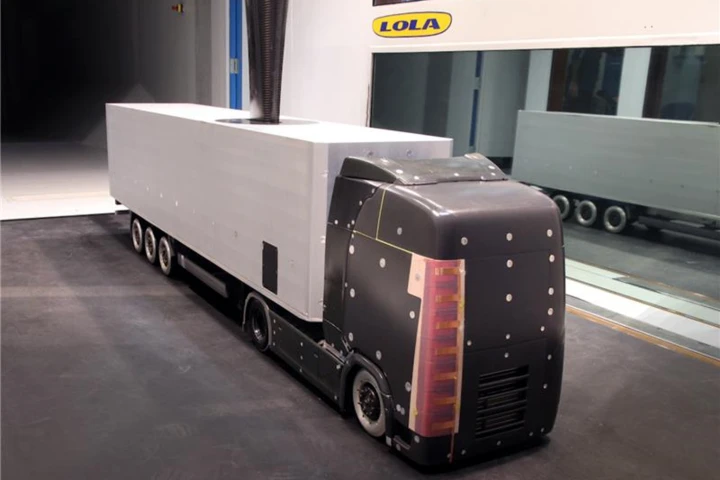 KTH is testing a system the uses electric winds to reduce fuel consumption in trucks