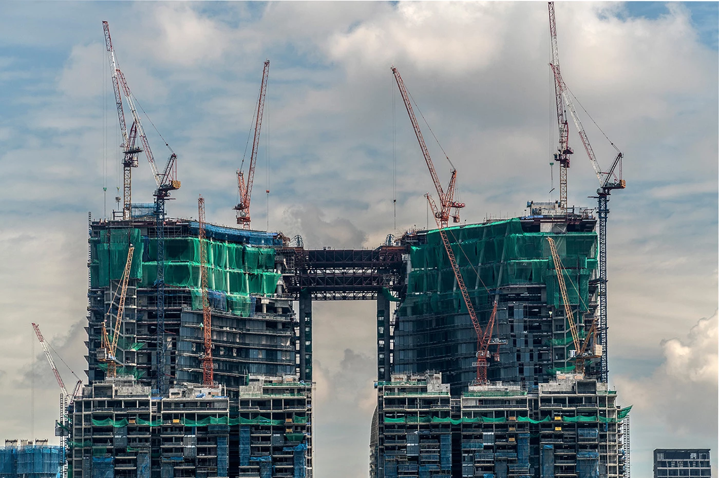 Construction of Marina One has recently topped out and it is expected to be completed early next year