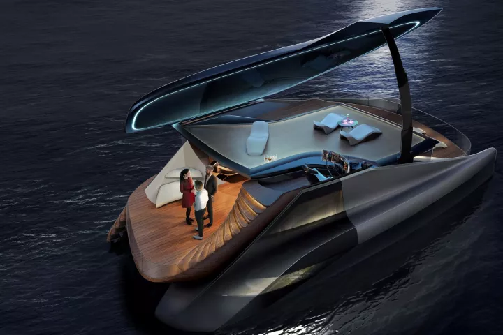 The Icona Fibonacci, a catamaran design out of Turin, Italy