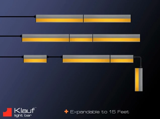 Klauf Light Bars can be daisy-chained up to 15 feet