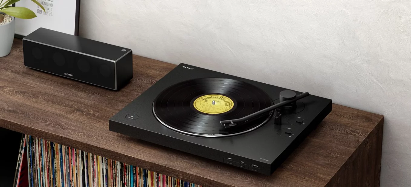 Sony’s new PS-LX310BT turntable can be hooked up just like a traditional record player