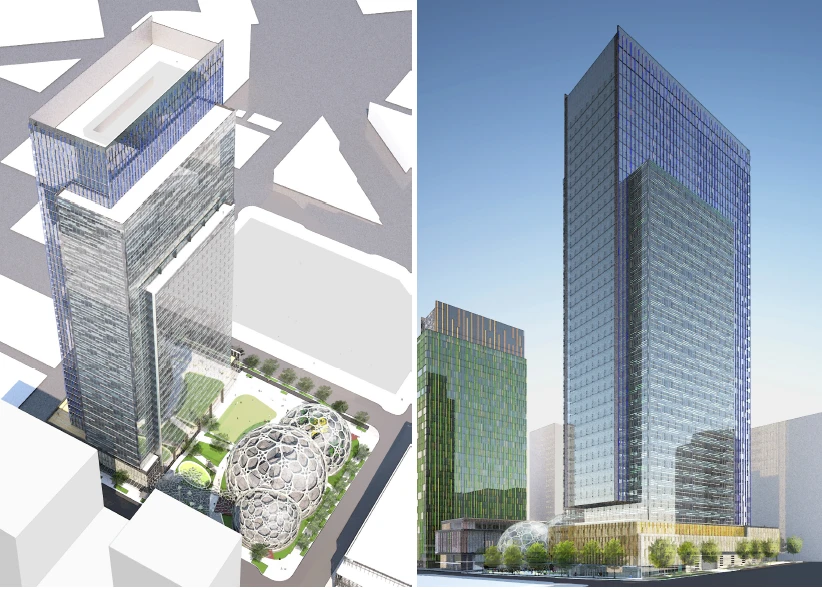 Tower and podium views (Image: NBBJ)