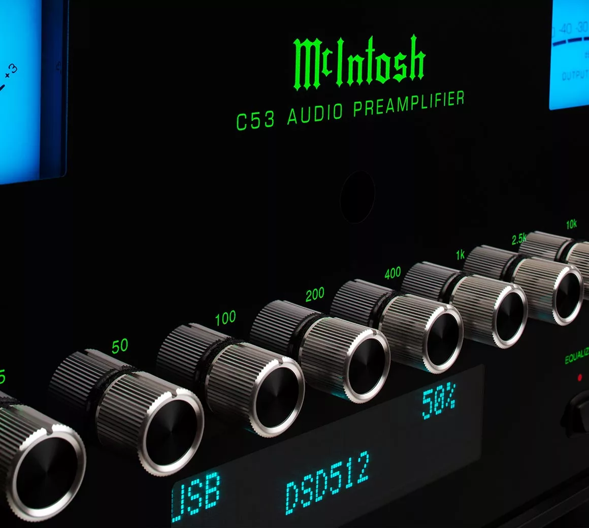 The included 8-band equalizer allows for ± 12dB of adjustment