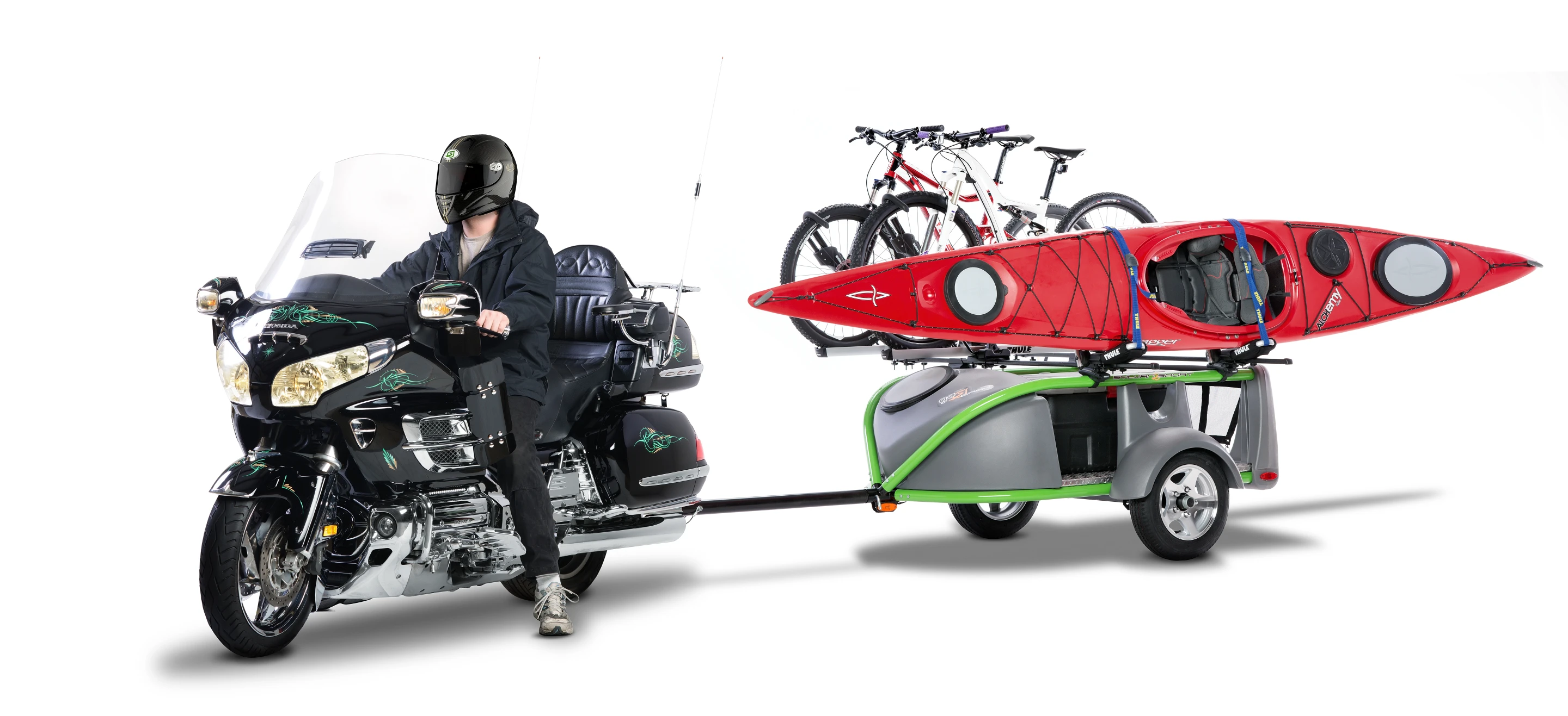 The GO-Easy can carry boats, bikes or combinations thereof