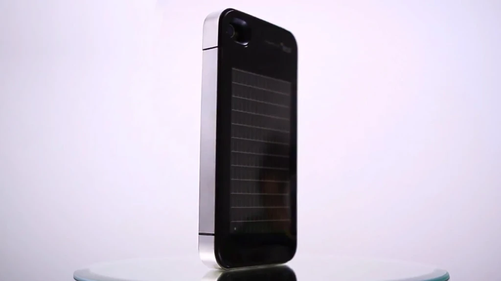 The EnerPlex solar charger for iPhone 4/4S incorporates a thin, flexible CIGS PV module from Ascent Solar
