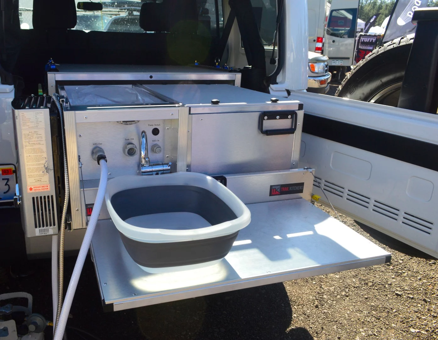 The flagship of the Trail Kitchens line, the Wrangler Camping System pairs a sink box with a Camp Kitchen for all your cooking and cleaning needs