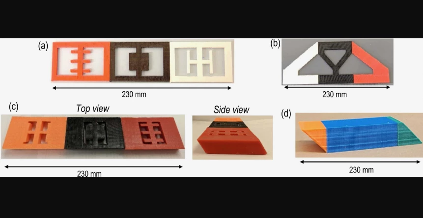Examples of objects created via the MF3 prototype, using 0.4-mm nozzles
